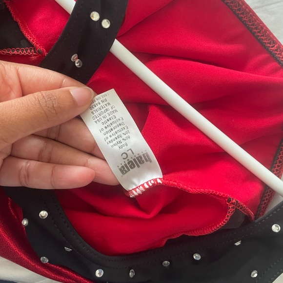 Balera Red Metallic Leotard - Picture 3 of 5